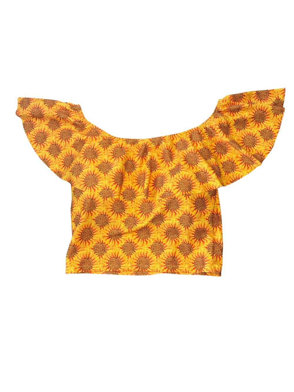 Kortni Jeane Ruffled Around Top Swimsuit Sunflower Top